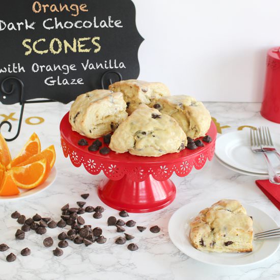 Orange Dark Chocolate Chip Scones