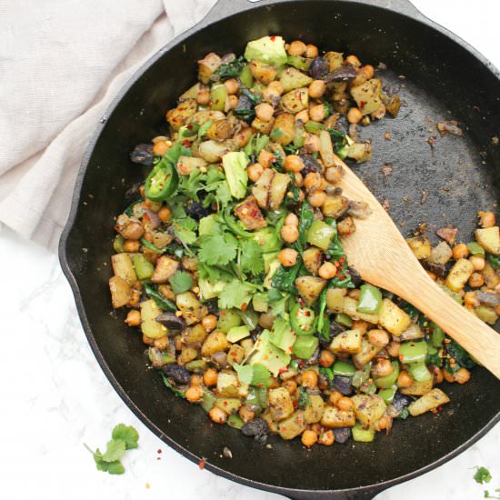 Vegan Chickpea Potato Hash