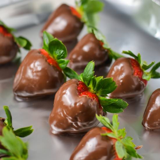 Ganache-Covered Strawberries