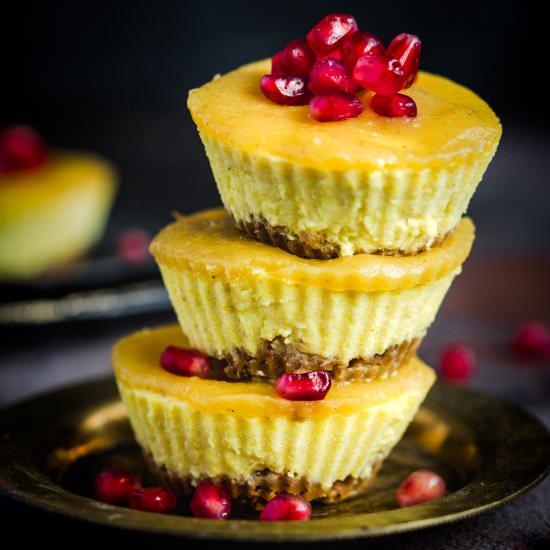 Mini chai cheesecakes