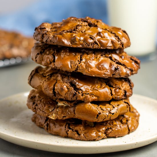 Giant Flourless Chocolate Cookies