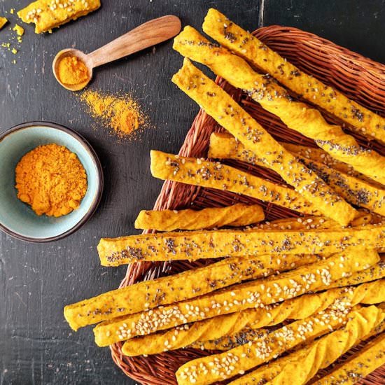 Vegan Turmeric Grissini