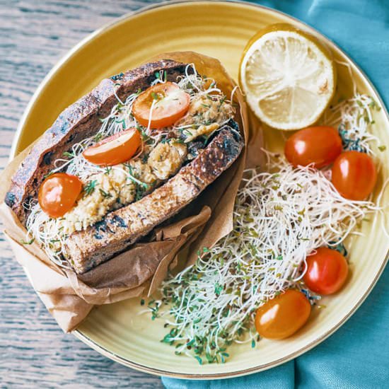 Vegan Chickpea Tahini Sandwich