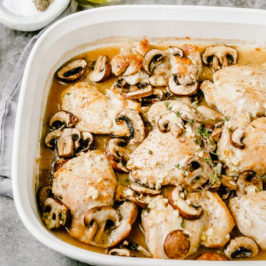 Chicken Thigh Mushroom Casserole