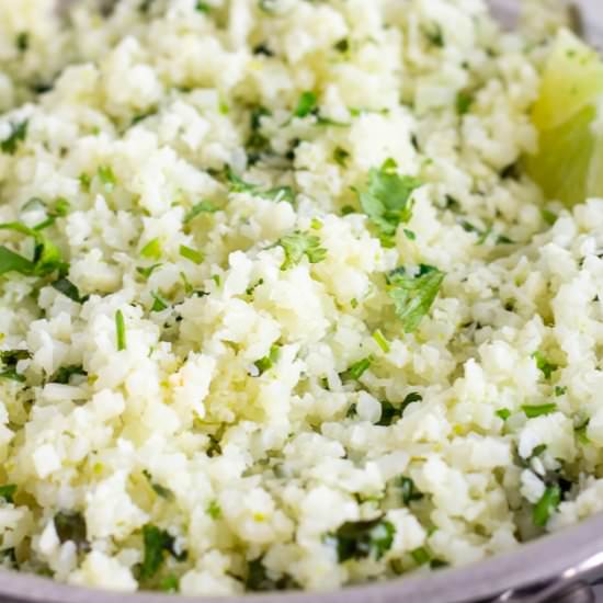 Cilantro Lime Cauliflower Rice