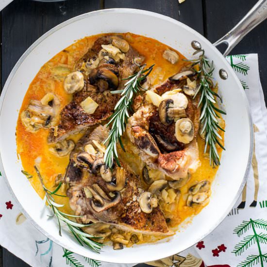 One-Pan Pork with Mushrooms