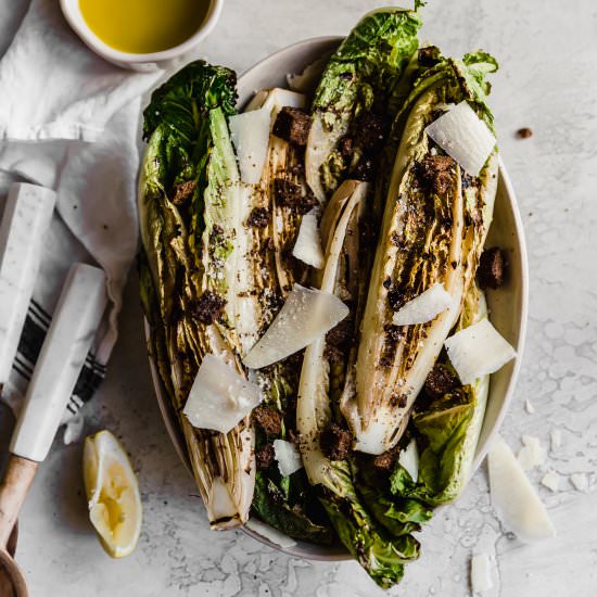grilled romaine salad