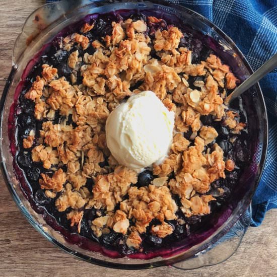 Healthy Blueberry Crisp