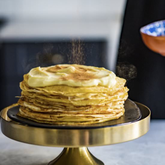 Creamy Custard Crêpe Cake