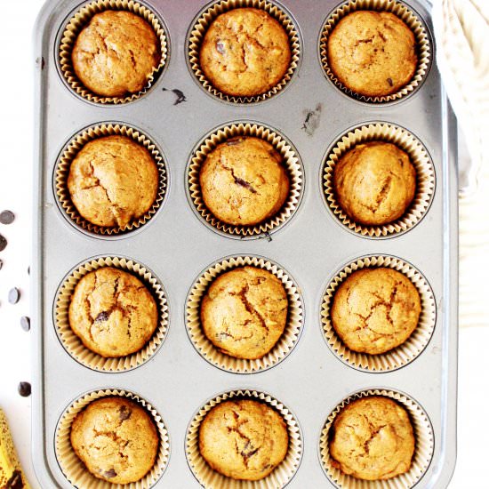 Chocolate Chip Banana Muffins