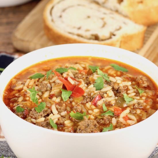Easy Stuffed Pepper Soup