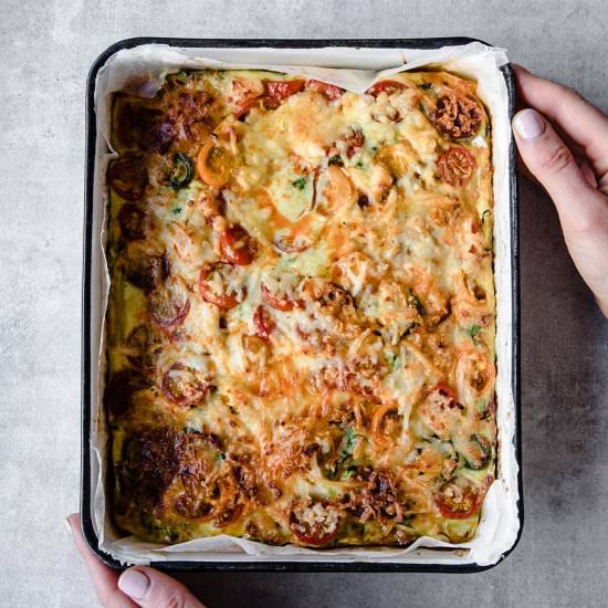 Halloumi & Chorizo Tray Bake