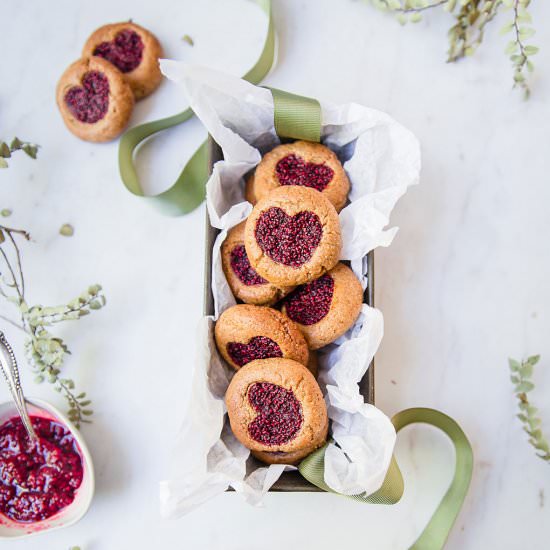 Heart Thumbprint Cookies