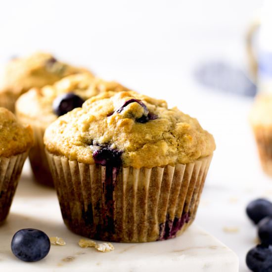 Gluten Free Blueberry Oat Muffins