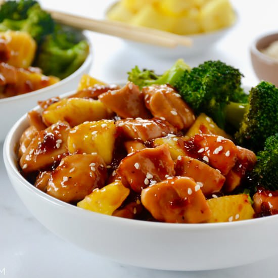 Sheet Pan Pineapple Chicken