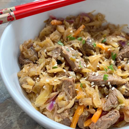 Asian Beef Crack Slaw