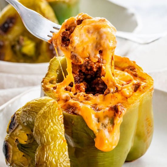 Beef Enchilada Stuffed Peppers