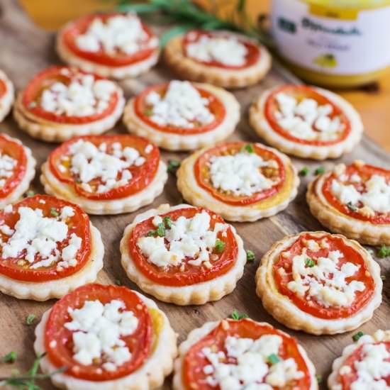 Mini tomato mustard tarts