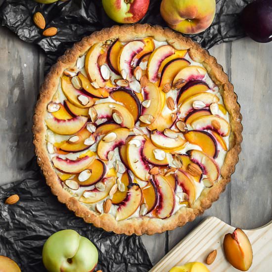 Almond and Stone Fruit Tart (Vegan)