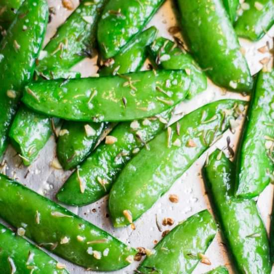 Roasted Sugar Snap Peas