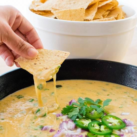 Roasted Poblano Queso Dip