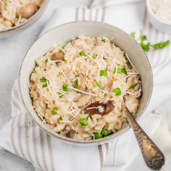 Creamy Vegan Mushroom Risotto