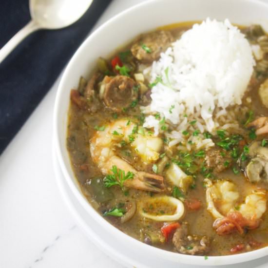 Creole seafood gumbo