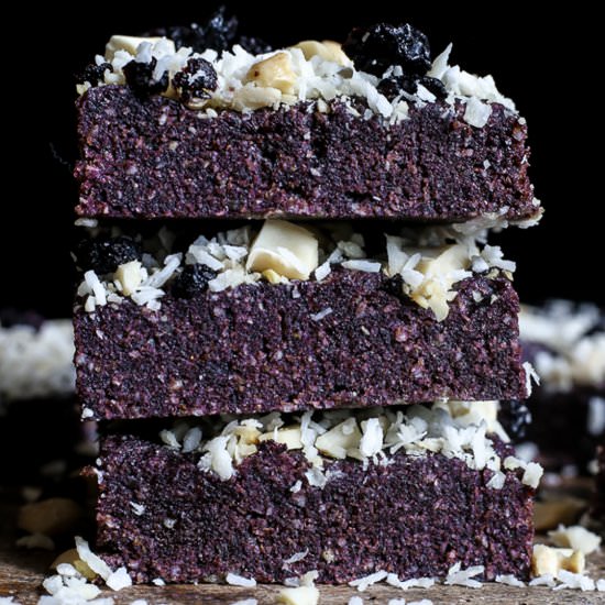 Raw Blueberry Coconut Energy Bars