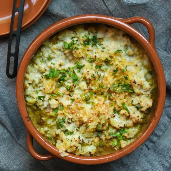 Indian fish with cauliflower puree