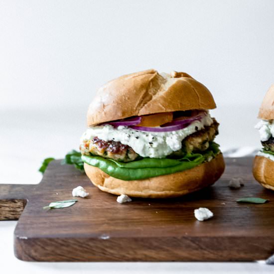 Mediterranean Chicken Burgers
