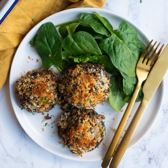 Vegetarian Stuffed Mushroom Caps