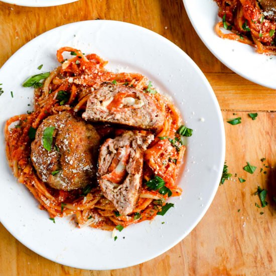 Southern Italian Stuffed Meatballs