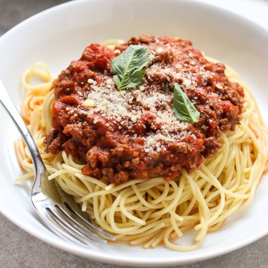 The Best Spaghetti and Meat Sauce