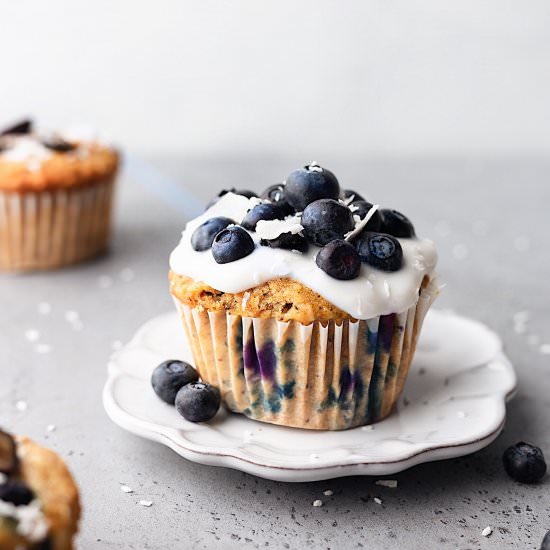 Vegan Blueberry Coconut Muffins