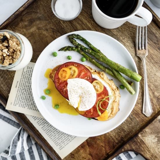 Tomato Toast with Poached Egg