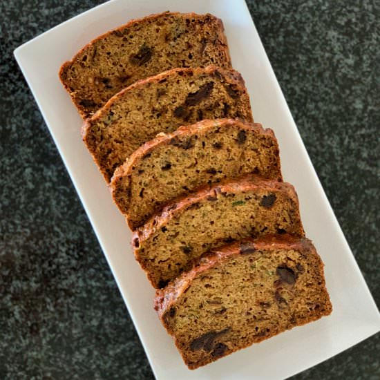 Banana, Zucchini & Date Loaf