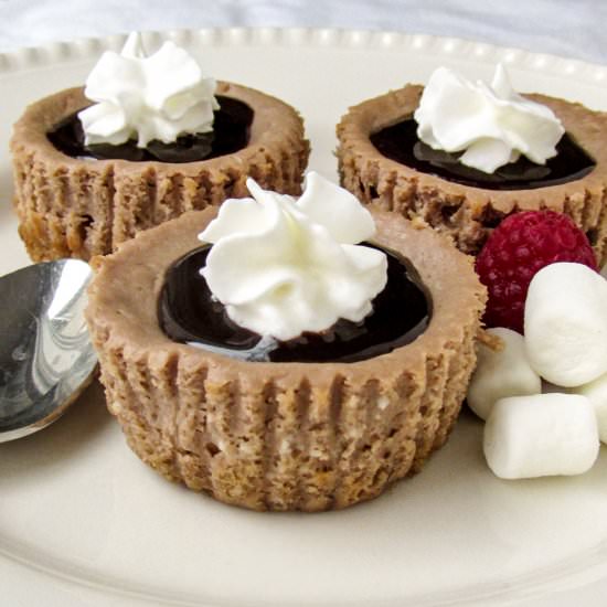 Mini Hot Cocoa Cheesecakes