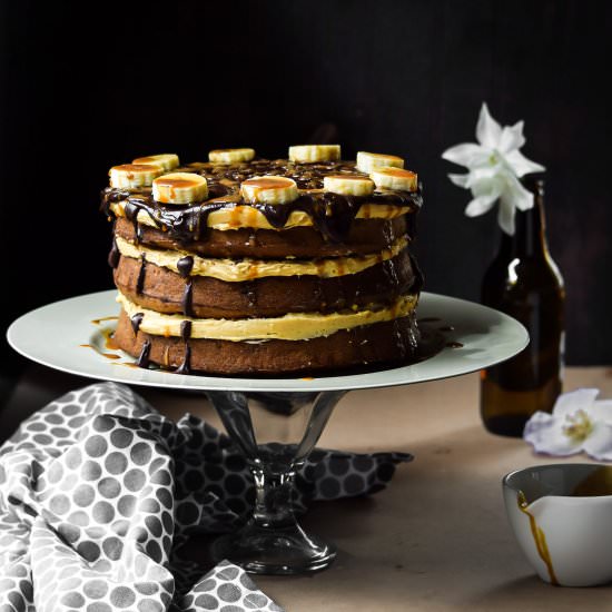 Chocolate Chip Banoffee Cake