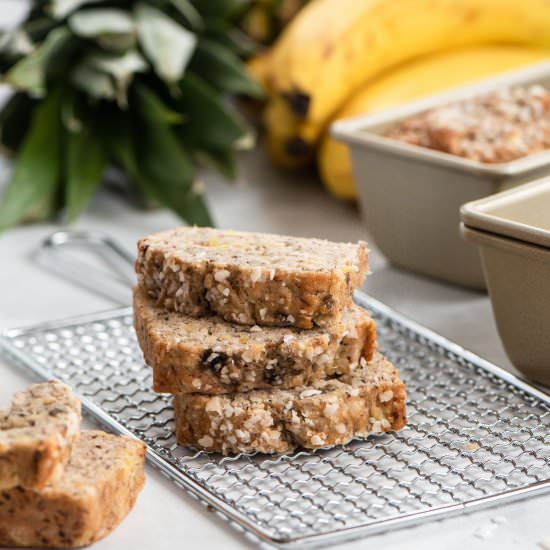Coconut Pineapple Banana Bread