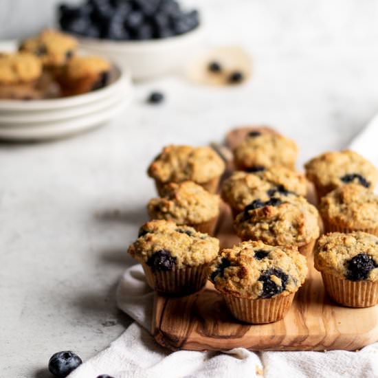 Blueberry Cornmeal Mini Muffins