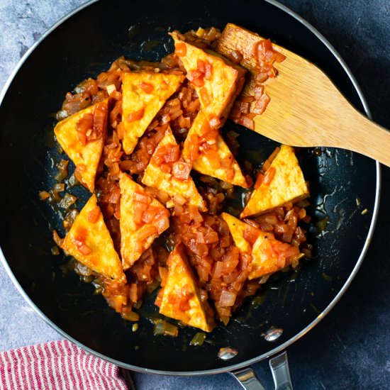 Easy Ketchup Sauce Tofu (Vegan)