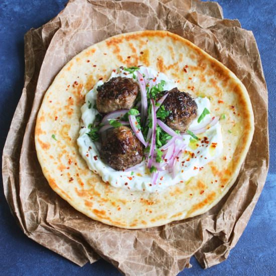 Greek Meatballs with Tzatziki