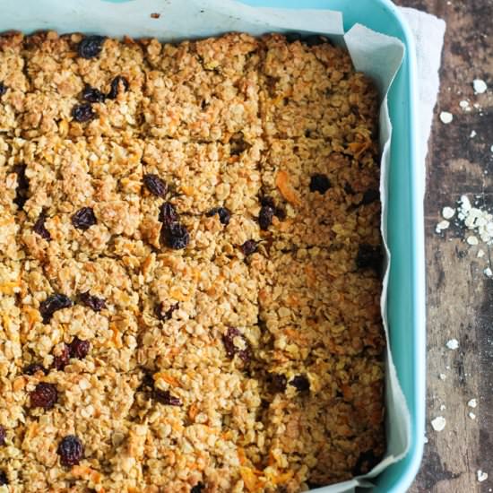 Low Sugar Carrot Cake Flapjacks