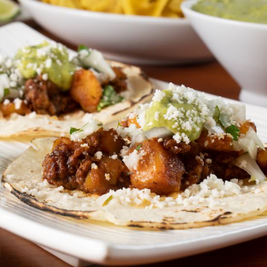 Chorizo and Potato Tacos