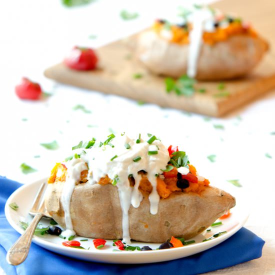 Vegan Loaded Sweet Potato