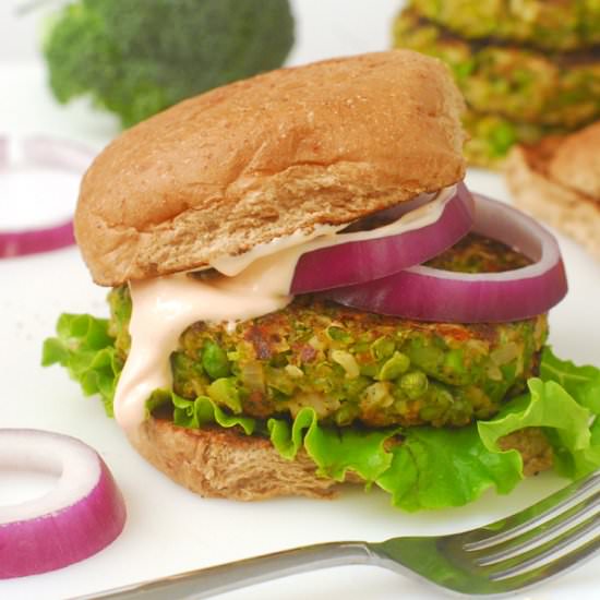 Giant Green Veggie Burgers
