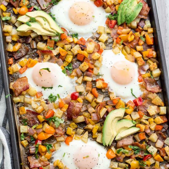 One Pan Breakfast Potatoes and Eggs