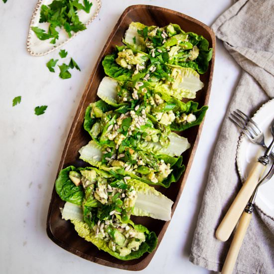 Feta & Avocado Lettuce Cups