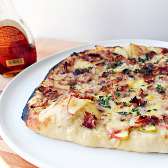 Maple-Bacon Pizza with Apples