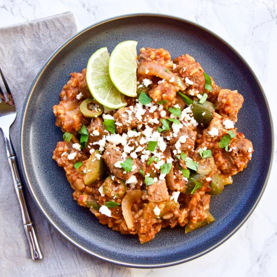 Instant Pot Pork and Spanish Rice